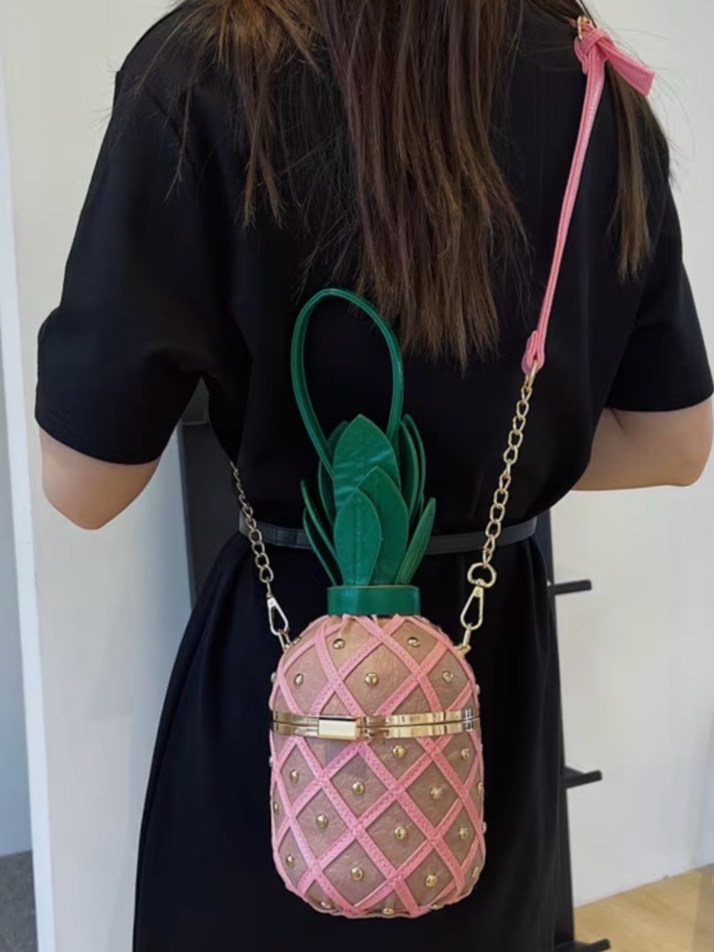 Unique 3D Pineapple High Quality Key West By The Pool Bag Clutch Crossbody - Picture 3 of 9